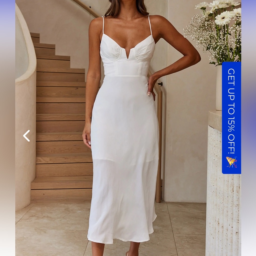 NWT Selfie Leslie Lake Como Fitted Bodice Midi Dress